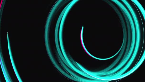 Abstract spiral rotating glow lines, computer generated background, 3D rendering background — Stock Video