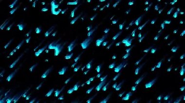Birçok soyut kuyrukluyıldız yüksek hızda düşerek 3 boyutlu görüntüleme yapar. Sanal asteroit yağmuru, bilgisayar destekli arkaplan