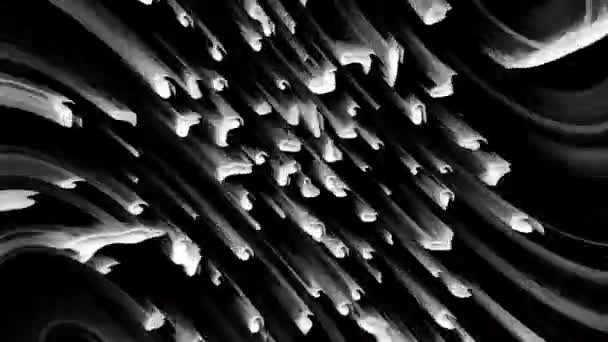 许多抽象彗星以高速坠落，3D呈现。虚拟小行星雨，计算机生成的背景 — 图库视频影像