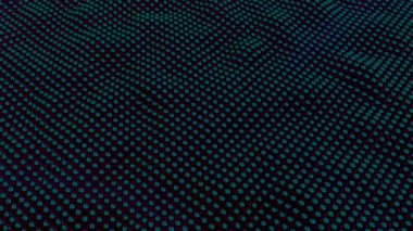 Yansımalı birçok neon kürenin yüzeyi. 3d görüntüleme modern izometrik arkaplan, bilgisayar oluşturuldu