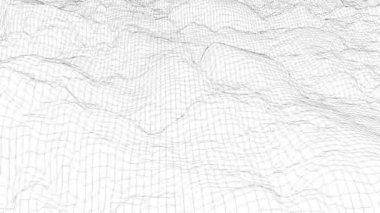 Bilgisayar kareli bir doku oluşturdu. Bir dalga retro arkaplanının 3 boyutlu canlandırması.