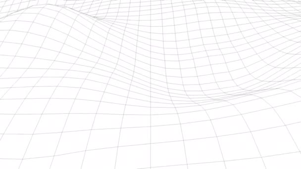 O computador gerou uma textura quadriculada. 3D renderização de uma onda de fundo retro . — Vídeo de Stock