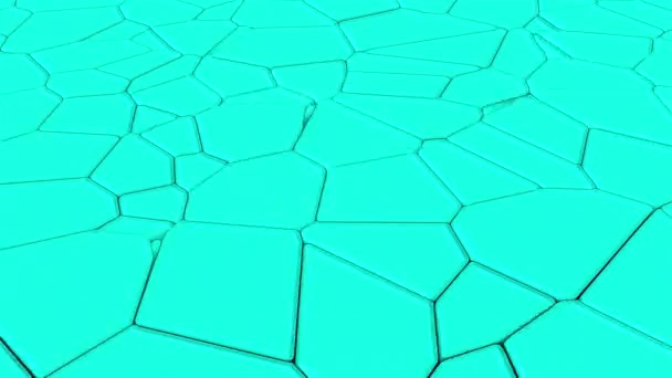 Computer generated surface with fractures. 3D rendering an earthquake effect. Abstract background — Stock Video