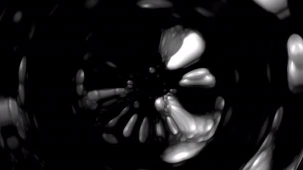 Компьютер генерируется фрактальный фон с эффектом пузырьков. 3d рендеринг футуристической текстуры — стоковое видео