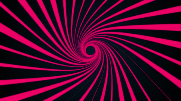 Futuristische tunnel gevormd door vele gekleurde lijnen, computer gegenereerd. 3d weergave van dynamische achtergrond — Stockvideo