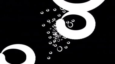 Uzayda kaotik uçan halkalar, bilgisayar üretimi. Üç boyutlu çizim çemberleri. Soyut arkaplan