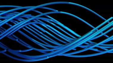 Rastgele optik lifler üç boyutlu büyük bir spiral şeklinde örülmüş. Bilgisayar tarafından oluşturulan soyut hacim arkaplanı