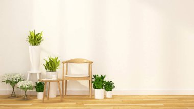 Kahve molası kapalı Bahçe-3d render ile