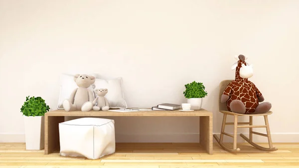 çocuk odası ya da Çift Kişilik Oda-3d render