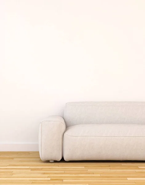 Sofa in living room clean design - 3d rendering