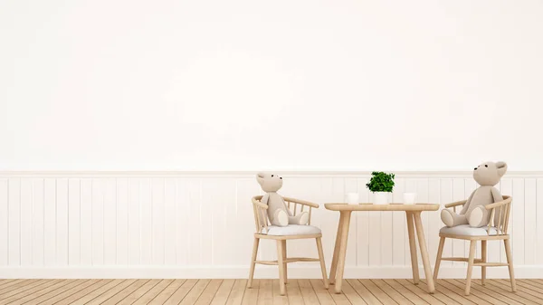 ayı yemek odası üzerinde bebek veya çocuk Oda - 3d render