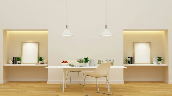 Despensa e sala de jantar - 3D Rendering — Fotografia de Stock