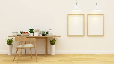 kiler ve studio resim - 3d render