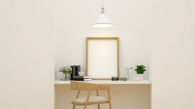 çalışma alanı ve resim için resim - 3d render