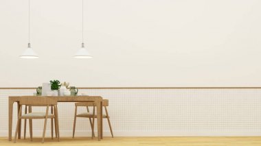 Yemek odası ya da Restoran - 3d render