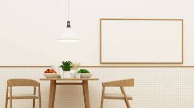 kiler alan ve yemek alanı - 3d render