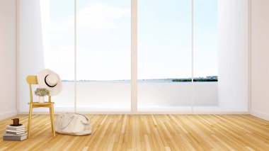 Kütüphane alanı veya tatil en az oturma odasında tasarım - 3d parçalamak