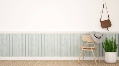 soyunma odası ve sanat için yer - 3d render