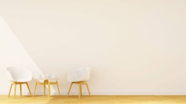 kafe ya da restoran ve iş için resimler - 3d Render uzay