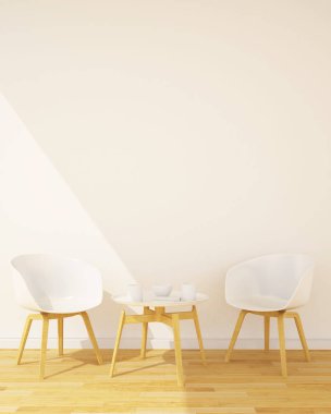 kafe ya da Restoran dikey illüstrasyon - 3d render