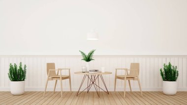 Restoran ya da kahve dükkan - 3d render