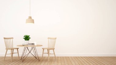 kafe ya da Restoran en az tasarım - 3d render