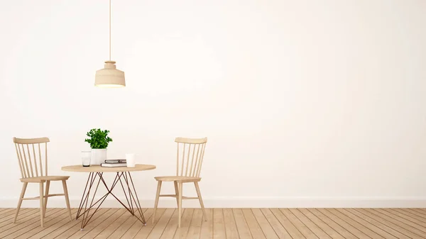 Cafetería o restaurante de diseño minimalista - 3D Rendering — Foto de Stock