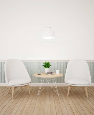 Kahve Dükkanı bölgede yaşayan veya - 3d render lounge