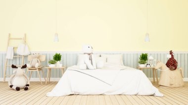hayvan bebek yatak odası veya çocuk Oda - 3d render