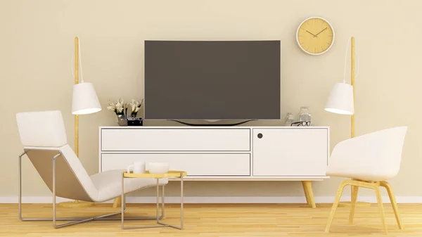 oturma odası içinde ev veya kat mülkiyeti - 3d render