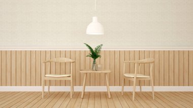 yemek odası kafe ya da Restoran - 3d render