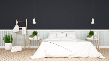 yatak odası ev veya kat mülkiyeti - 3d render