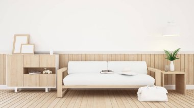 Salon içinde ev veya kahve dükkan - 3d render