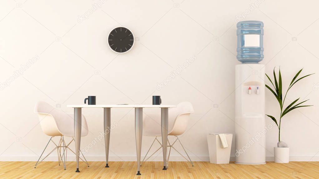 Meeting area or pantry in office-3D Rendering