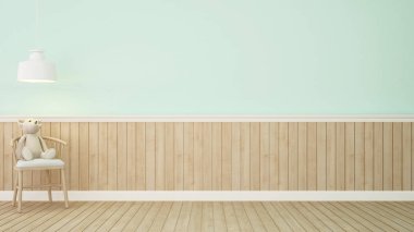 Yeşil Oda-3d Rendering.jpg koltuğu oyuncak ayı