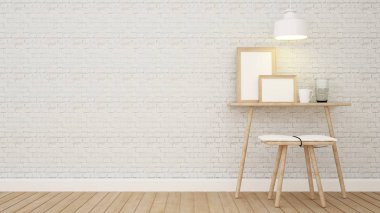 çalışma alanı ev ya da daire - 3d render