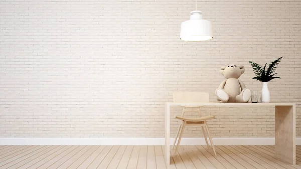 kahve dükkanı veya çocuk yemek Oda - 3d render