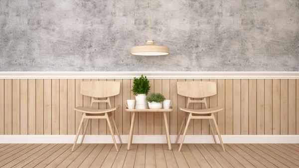 yemek odası kafe ya da Restoran - 3d render