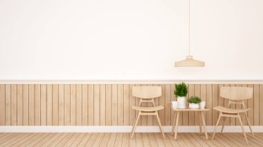 yemek odası kafe ya da Restoran - 3d render