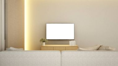 otel ya da daire - 3d işleme oturma odasında