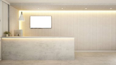 Daire veya otel - 3d Rendering için Resepsiyon tasarım