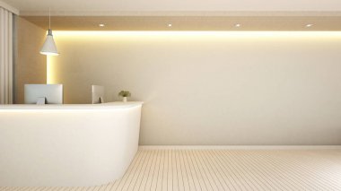 Beyaz counter alımı için sanat - 3d render