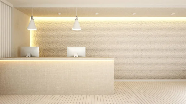 Resepsiyon tasarım daire - 3d render