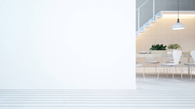 yemek alanı ve Balkonlu Daire veya kat mülkiyeti - 3d Renderi