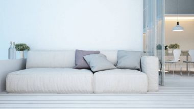Alanı yaşayan ve yemek alanı daire veya - 3d render Anasayfa