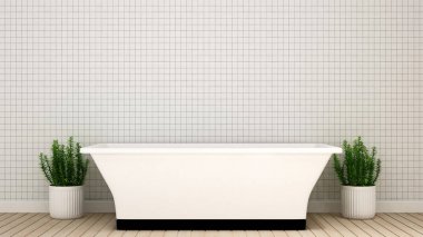 banyo kat mülkiyeti veya otel - 3d render