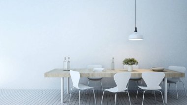 yemek odası ev ya da daire - 3d render