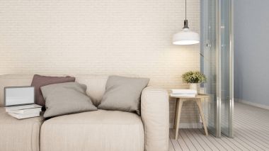 yaşam alanı ev ya da daire - 3d render