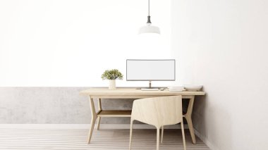  çalışma alanında ofis veya otel - 3d render