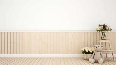 kahve dükkanı veya çocuk odası dekorasyon çiçek - 3d render